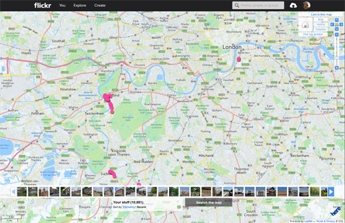 Flickr map view